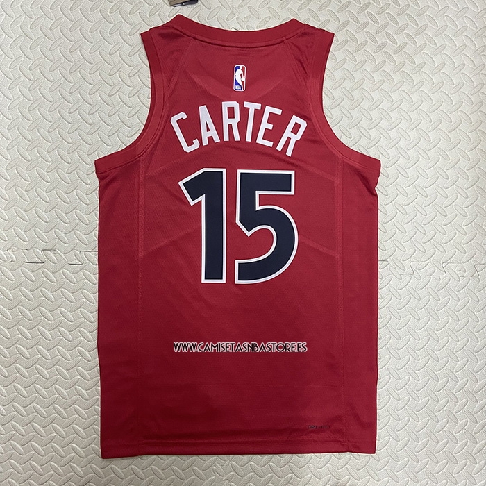 Vince Carter NO 15 Camiseta Toronto Raptors Icon 2022-23 Rojo